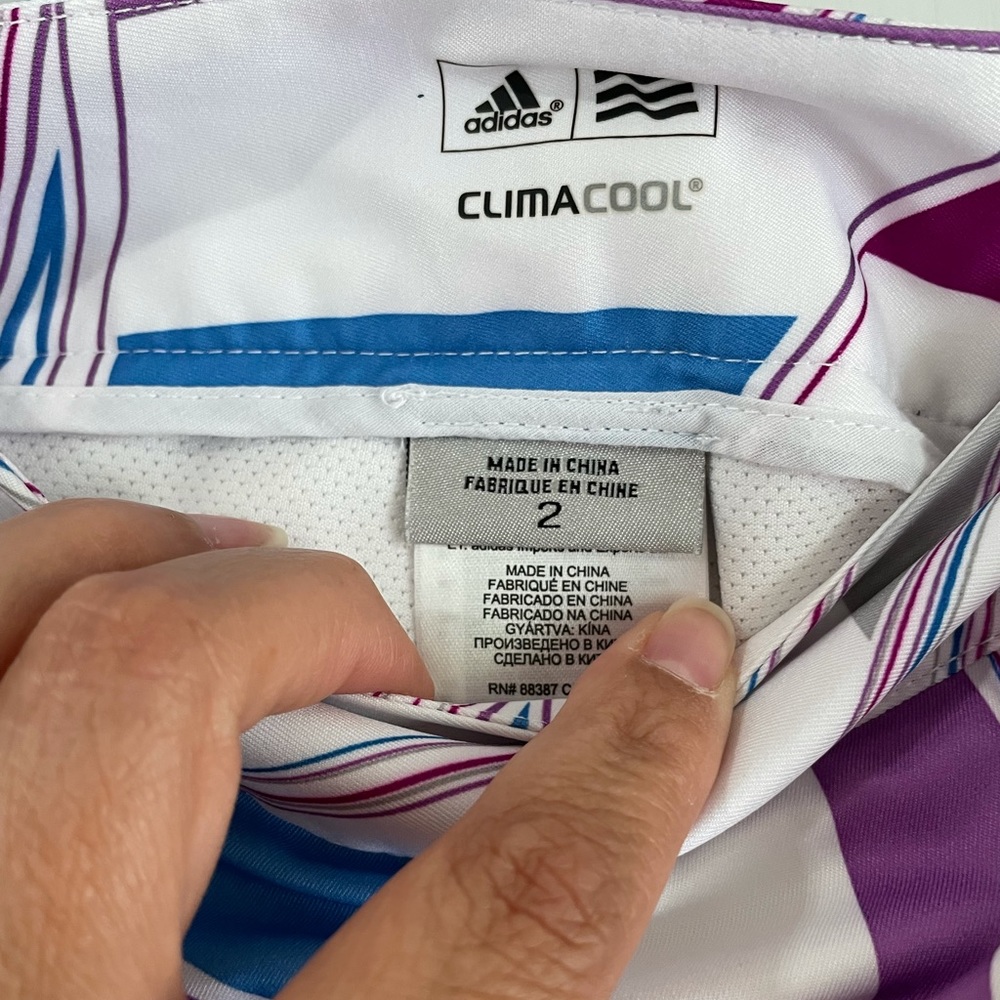 Adidas Cimacool Golf Skort Geometric Design Size 2 - Picture 4 of 9